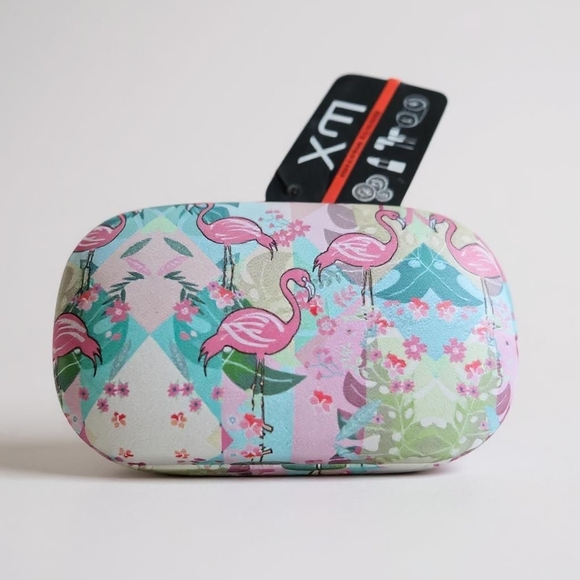 FX Accessories - NWT FX Flamingo Print Women's Accessory Case - Pink and Green